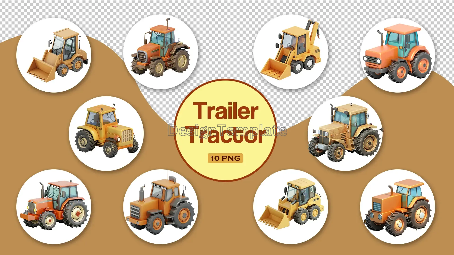 Agricultural and Construction Equipment 3D Elements Pack